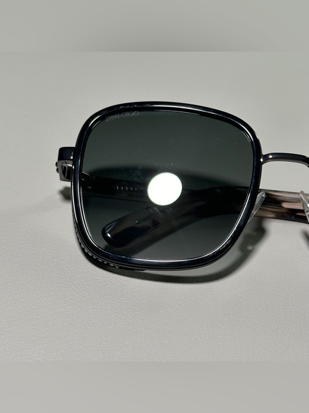 Jimmy Choo ELVA/S 8079O 54_20 130 Tortoise Black Grey Shaded Squared Sunglasses - Picture 8 of 9